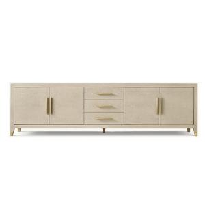 Meuble TV de salon moderne de luxe, <span class=keywords><strong>console</strong></span> multimédia rétro <span class=keywords><strong>en</strong></span> métal à 4 portes avec tiroir, design moderne - Product Image 5