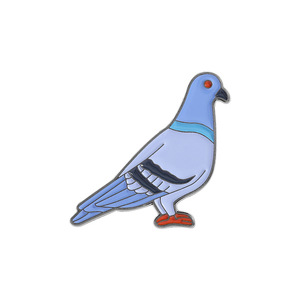 Simbolo della pace animali uccello piccione spilla smaltata - Product Image 1