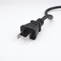 Cable de Alimentación Japonés Estándar de 2 Pines JIS C 8303 H05VV-F 3G0.75mm2 para Monitor de Computadora, TV, Impresora, Electrodomésticos, Cable de Repuesto OEM