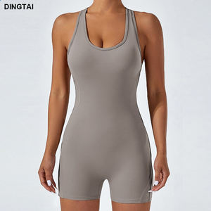 Combinaison de yoga dos nu croisé à séchage rapide et à séchage rapide Combinaison de fitness une pièce sexy pour la danse Combinaison de sport - Product Image 3