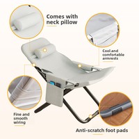 Chaise pliante inclinable en métal - Utilisation au bureau, à la maison et sur le balcon - Design moderne et simple - Fournisseur d'usine pour le commerce extérieur