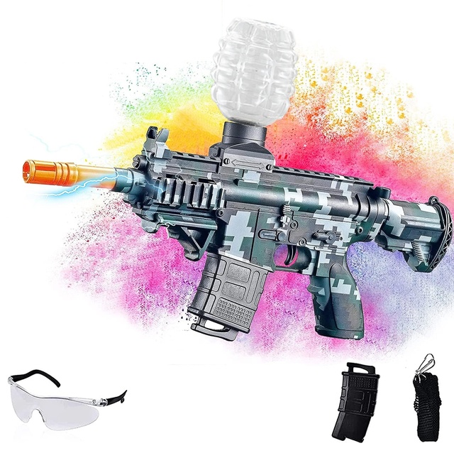 M416 Electric Automatic for Toy Gun Soft Bullet Blaster Splatter Effect Water Gun for Backyard Shooting Certified Plastic CPC