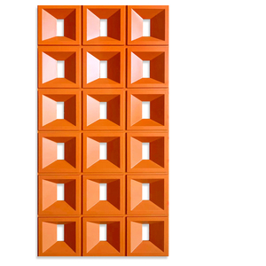 ABS Nine Palace Grid Décoration 3D Panneau d'espace Léger Nine Palace Grid Étanche Résistant au feu Mur externe Fait Ciment - Product Image 4