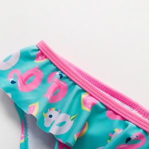 Traje de Baño de Diseño para Bebés OEM, Conjunto de Bikini Infantil con Estampado de Flamenco, Traje de Baño de Verano para Niñas - Product Image 6