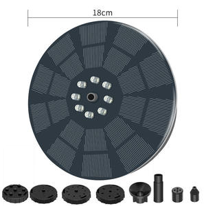 Fontaine solaire en plastique pour bain d'oiseaux avec lumière et pompe - Étanchéité IP65, écologique, pour la décoration de piscines et de jardins extérieurs - Product Image 2