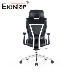 Ergonomic Office Chair Mesh <b>Reclining</b> Height Adjustable Swivel With Headrest And Footrest For Staff Meeting - Product Image 3