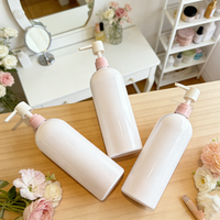 Bouteille distributrice vide de grande capacité 1L pour shampoing, après-shampoing, lotion, lessive et savon à vaisselle