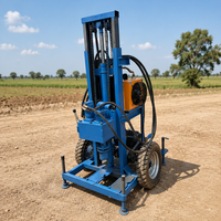 Foreuse de puits d'eau télescopique entièrement automatique 4KW, machine de forage portable pour petits puits, idéale pour l'irrigation agricole