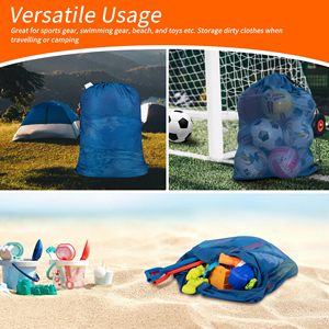 Large Heavy Duty Mesh <b>Laundry</b> <b>Bag</b> with <b>Drawstring</b> Wash <b>Bags</b> for Travel College Dorms - Product Image 6