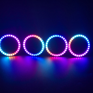 5V sk6812 luces LED para coche <span class=keywords><strong>serie</strong></span> <span class=keywords><strong>de</strong></span> flujo faro impermeable RGB LED Angel Eye <span class=keywords><strong>halo</strong></span> anillos Kit - Product Image 5