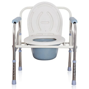 Chaise de toilette pliante en acier moderne, hauteur réglable, chaise d'extérieur - Product Image 3