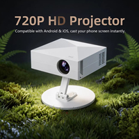 Mini projecteur intelligent Android 14, projecteur portable à courte focale, WiFi, LED, 720P, home cinéma