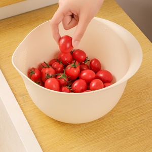 Cesta coladora de plástico poroso para arroz, verduras y frutas - Product Image 3