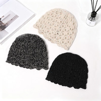 Nouveau Bonnet Femme 100% Laine Tricoté Ananas Ajoure Style Blogger Ajusté Design Niche Automne Hiver 2026
