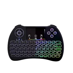 H9 Backlight Keyboard 2.4Ghz Wireless Keyboard with Touchpad Qwerty English Verson for Smart TV Box Laptop Orange Pi PC