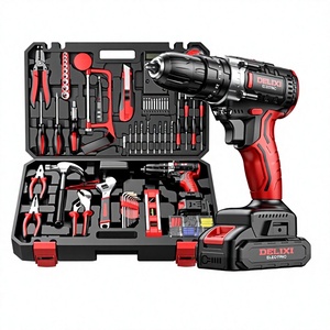 Drill Rechargeable Lithium Electric Screwdriver <b>Multifunctional</b> Pistol Impact Drill Household Tool Box Set - Product Image 1