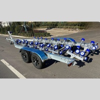Remorque pour bateau gonflable en aluminium à double essieu de 27 pieds, remorques pour bateau en aluminium de 27 pieds, remorque de transport de bateau marin