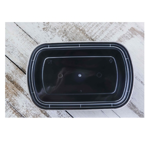 Produit chaud noir jetable micro-ondes en plastique prendre conteneur Rectangle préparation de repas conteneurs alimentaires pour les techniques d'injection de cuisine - Product Image 1