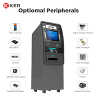 Terminal de paiement tactile en libre-service KER 19'' avec distributeur de cartes ATM, accepteur de pièces et machine de dépôt d'espèces