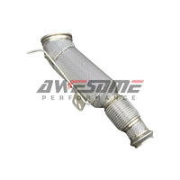 Downpipe de performance 5 pouces B58 OPF/GPF pour BMW G01 G02 G05 G06 X3 X4 X5 X6 40i B58 3.0T avec bouclier thermique