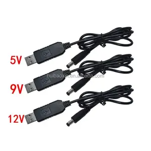 供电设置充电器usb 5v至9v 12v电缆usb dc插头电缆，用于风扇wifi路由器