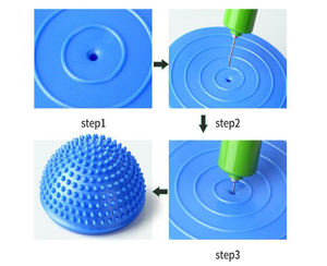 Masaje de acupuntura de PVC ecológico Fitness Yoga Media bola Entrenamiento de integración sensorial con pinchos para relajación muscular - Product Image 6