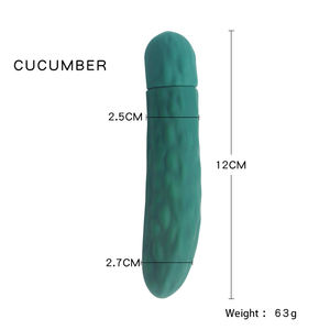 Kadın mastürbasyon sebze şekli Mini vibratör için yetişkin seks silikon - Product Image 5