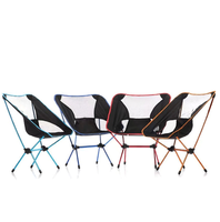 Chaise de camping pliable légère en aluminium robuste avec siège en maille respirante pour la randonnée et la pêche