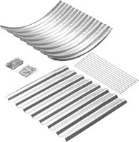 Kit de jardinière surélevée robuste en métal galvanisé 8x4x3 pieds, ovale, pour plantes à racines profondes, légumes, fleurs, herbes, grande taille