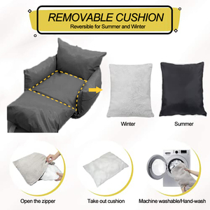 Wasserdichter Umweltfreundlicher Moderner Hunde-Autositz Reise-Hundebett für Kleine und Mittlere Hunde Welpen Abnehmbar und Waschbar Haustierzubehör - Product Image 5