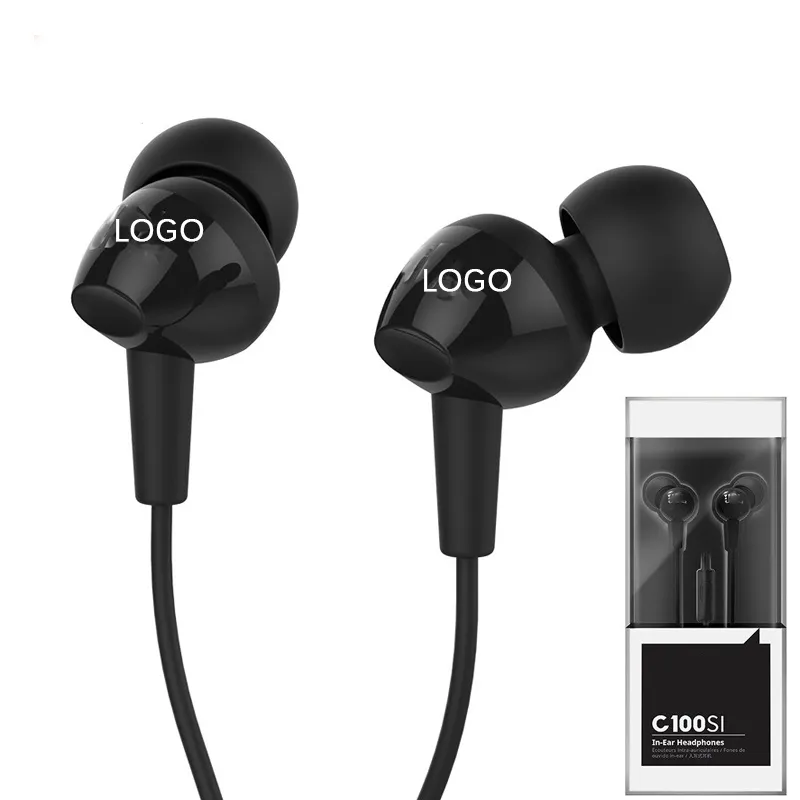 TUNE C100SI Wired earphone Stereo Deep Bass headphone handfree In-ear Earbuds With MIC 3.5mm For xiaomi huawei iphone earphone