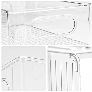 Garde-manger de cuisine 4 packs de conteneurs de stockage d'aliments empilables en <span class=keywords><strong>plastique</strong></span> sans BPA armoire garde-manger casiers de stockage pour collation boisson - Product Image 3