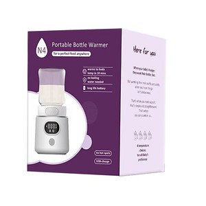 Calentador de Biberones N4 de Grado Alimenticio, Recargable por USB, Acero Inoxidable y Silicona, Libre de BPA, Calentamiento Rápido de 50W, 4400mAh, Portátil - Product Image 4