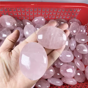Cuentas de Cuarzo Rosa Natural, Corte Ovalado, Piedras de Cristal Pulido para la Elaboración de Joyas - Product Image 2