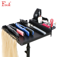 Plateau roulant de salon en métal de haute qualité, réglable en hauteur avec rotation à 360° °   Roulettes pivotantes pour salon de coiffure