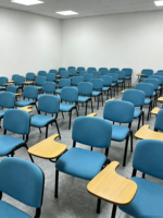 Chaise de formation multifonctionnelle, bleue, épaisse et renforcée, avec tablette d'écriture intégrée
