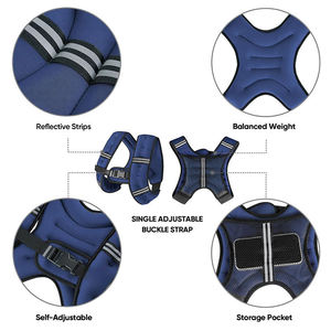 Customized 15/20/25/30LB <b>Strength</b> <b>Training</b> Adjustable Running Weight Vest With Pocket for Walking - Product Image 4