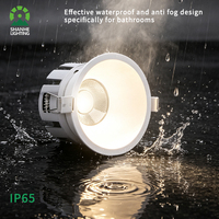 Éclairage commercial moderne fixe 7W 10W 15W CRI 92 3000K Projecteurs IP65 pour intérieur, lampes de plafond pour salle de bain