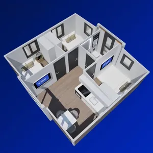 Phong cách hiện đại mở rộng mô-đun hai cánh Kết Cấu Thép đúc sẵn nhà ở thiết kế hiện đại cho dân cư/Sử dụng thương mại - Product Image 5