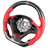 Volante Deportivo de Tres Radios de Cuero y Fibra de Carbono para BMW E46, Serie 3, Serie 4, Serie 5, M3, M5, X1, X2, X3, X4, X5, X6, X7