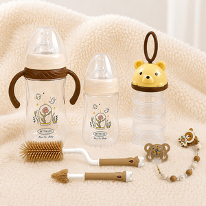 Coffret Cadeau Biberons Nouveau-né en Gros – Ensemble Six Pièces en PP et Silicone pour Bébés et Tout-petits - Product Image 1