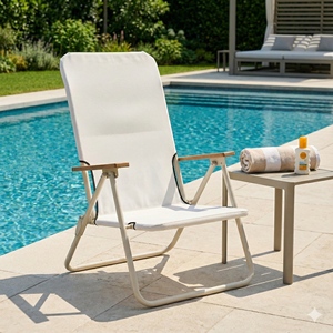 Chaise de plage pliable portable de couleur personnalisée avec cadre en acier inoxydable pour le camping en plein air, la randonnée, les pique-niques, les voyages et les événements de loisirs - Product Image 1
