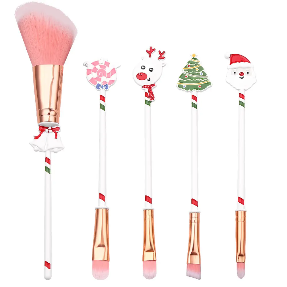 Christmas Gifts for Face Pinceaux Maquillage Professionnel 5/6/8 PCS Metal Handle Makeup Kits Cosmetic Custom Makeup Brush Set