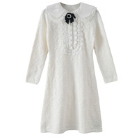 Robe longue en tricot de luxe, à fleurs 3D noires, style halter, avec bandage blanc, haute qualité, best-seller