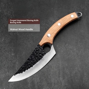 Couteau à désosser forgé à la main, en acier à haute teneur en carbone, manche en bois, lame courbée et tranchante pour la découpe de viande, poisson, volaille, cuisine domestique - Product Image 5