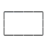 Pantalla de Proyección de 100-120 Pulgadas, Blanca, Tejida, Acústicamente Transparente, Formato 16:9, Marco Fijo Estrecho para Proyección de Audio y Sonido HDTV