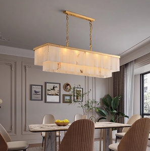 Elegant Adjustable Height Marble Chandelier for Hotel and Dining Room <b>Ceiling</b> <b>Lighting</b> With <b>LED</b> HM-DZ-CH-102 Crystal Chandeliers - Product Image 5