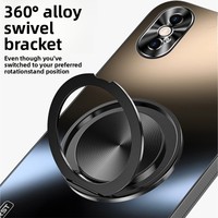 Coque de téléphone magnétique rotative à 360 degrés anti-chute pour iPhone XS Max/XR, finition dorée brillante mate