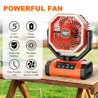 Ventilador de Camping Recargable OEM/ODM de 16000 mAh con Luz Nocturna y Función de Banco de Energía