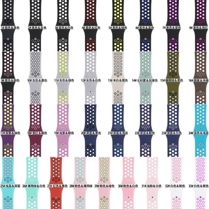 millimetri Doppio Del Silicone di Colore per la <span class=keywords><strong>Serie</strong></span> di <span class=keywords><strong>Apple</strong></span> 6/5/4/3 44mm 40mm Vigilanza di <span class=keywords><strong>Sport</strong></span> Della Cinghia - Product Image 3